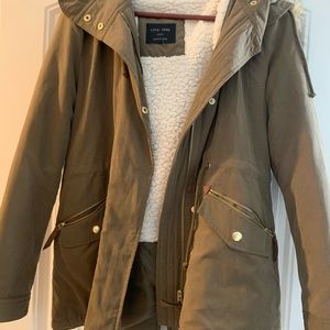 Jacket with fur lined hood size small